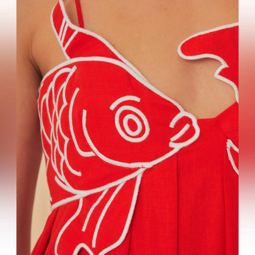 NWT Farm Rio Fish Top Maxi Dress - Picture 3 of 7